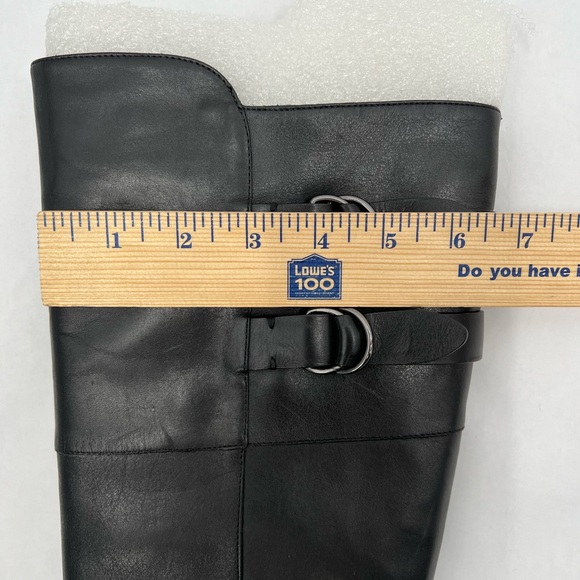 COLE HAAN Air Tall Knee High Boots Sz 10 B Black Leather Side Zipper - Picture 7 of 8